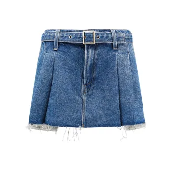 MOTHER Denim Short Skirts Women's Blue