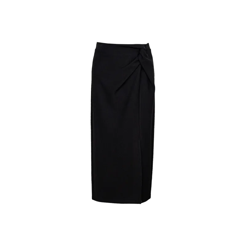 ROEYSHOUSE Casual Long Skirts Women's Black-0