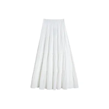 MM Casual Long Skirts Women's White