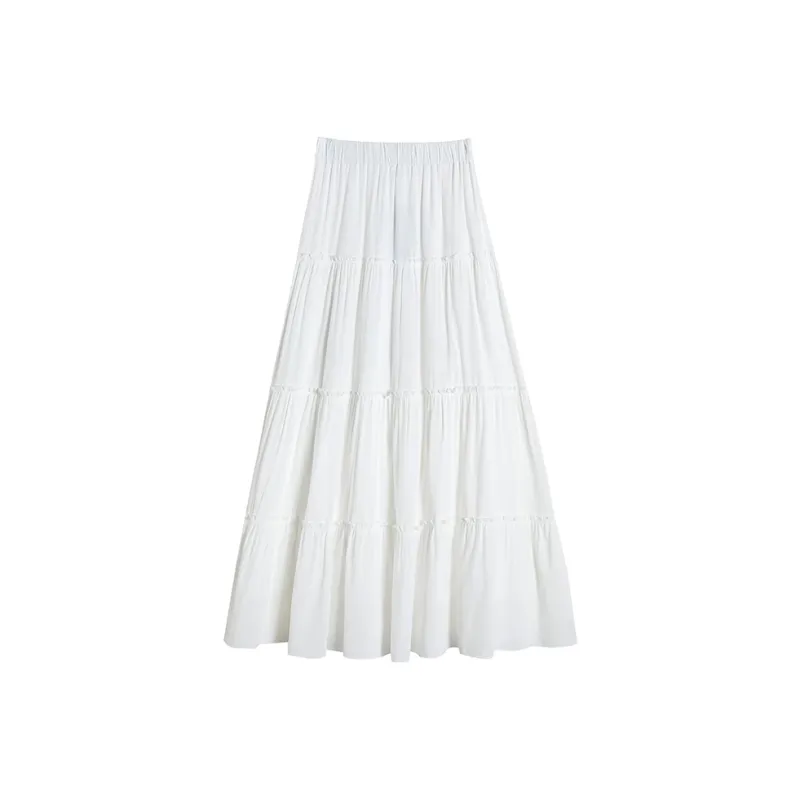 MM Casual Long Skirt Women's White-0