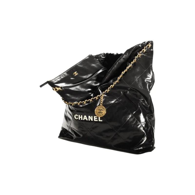 CHANEL 22Bag Smooth Finish Calfskin Tote Bag, Shopping Bag, Handbag, Shoulder Bag Large Size Women's Black-2