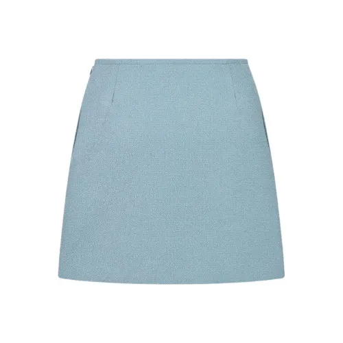 DIOR FW24 Casual Short Skirts Women's Light Blue