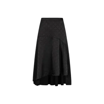 KARL LAGERFELD SS24 Casual Long Skirt Women's Black