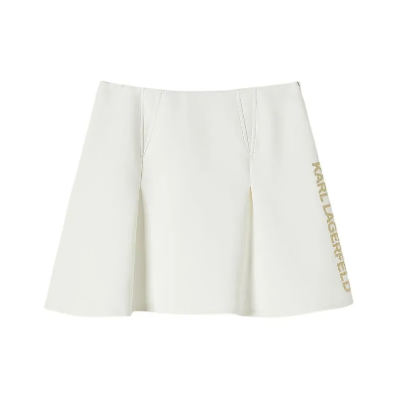 KARL LAGERFELD FW24 Casual Short Skirts Women's White-0