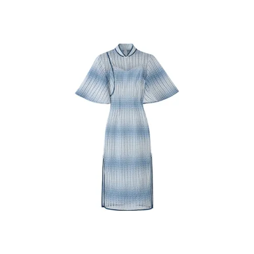 JINYE ORIENTAL Cheongsams Women's Gradient Blue