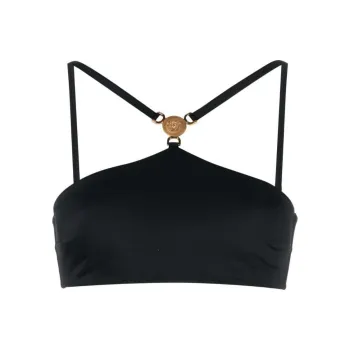 VERSACE Logo Plaque Bikini Bra