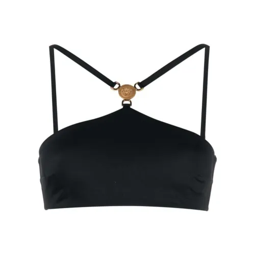 VERSACE Logo Plaque Bikini Bra