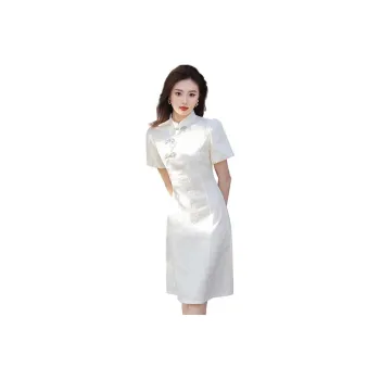 Red Colored Clothes Cheongsam Women's Charming Moon