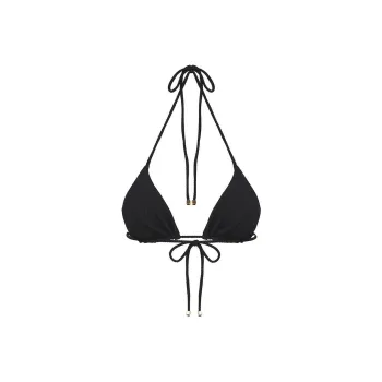 PRINCESS POLLY NEVAEH TRIANGLE RIBBED BIKINI TOP Bikini Women's BLACK/Black