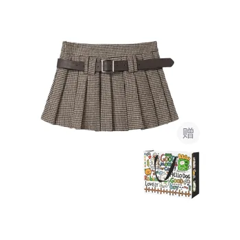 DEDY Casual Short Skirts Women's Houndstooth