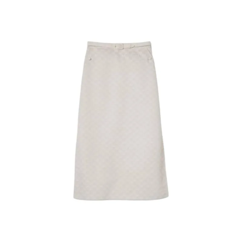 GUCCI Gg Gabardine Midi Skirt-0