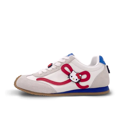 Hello Kitty White Abrasion Resistant Low Top Casual Shoes Women's