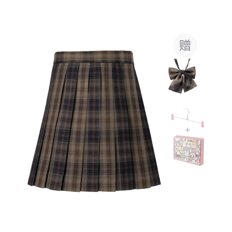 RIMUXINGHE Casual Short Skirts Women's Brown Manor-0
