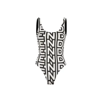 FENDI By Marc Jacobs Reversible One Piece Swimsuit Black Lycra