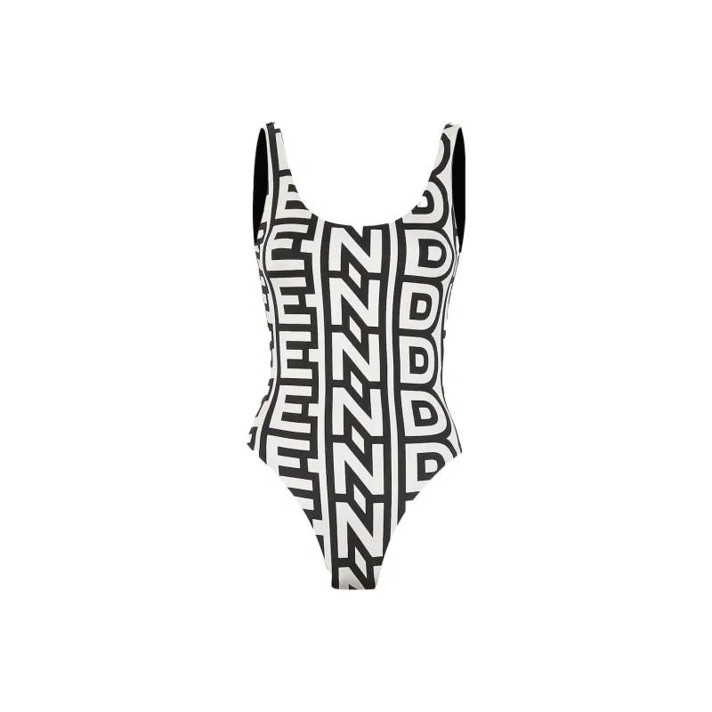 FENDI By Marc Jacobs Reversible One Piece Swimsuit Black Lycra-0