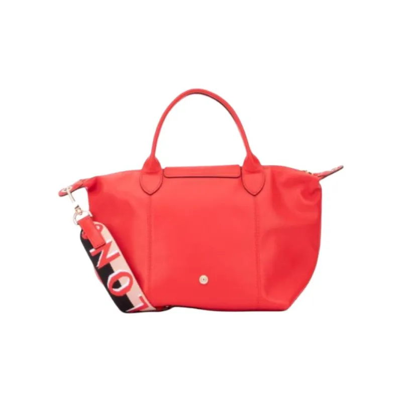 LONGCHAMP Genuine Leather Shoulder Bag Crossbody Bag Handbag Women's Red-2