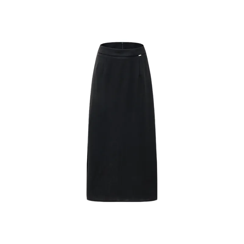 NAVIGARE Casual Long Skirt Women's Night Black-0