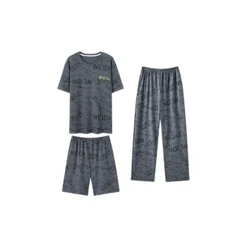 Floating Light Islands Pajama Set Men's Dark Gray