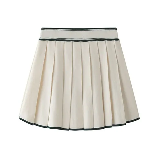 YANGZHIDAO Casual Short Skirts Women's Cream White-0