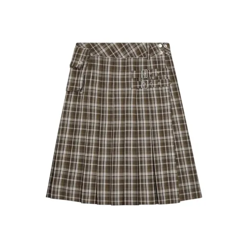 Open Yy SS25 Casual Short Skirts Women's Plaid