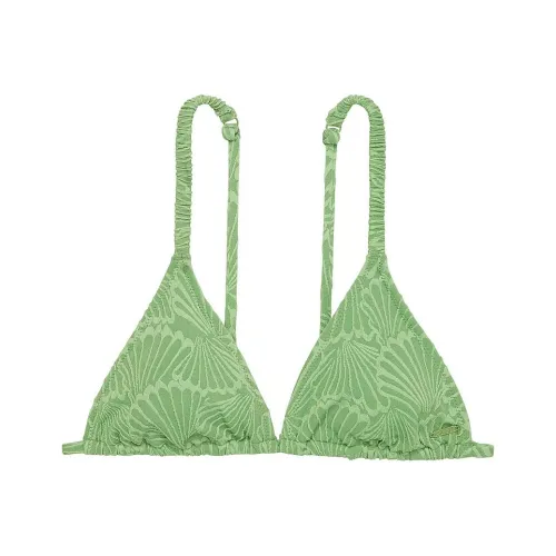 Victoria's Secret PINK SCRUNCHIE TRIANGLE BIKINI TOP / Wild Grass Green Bikini Women's Wild Grass Green