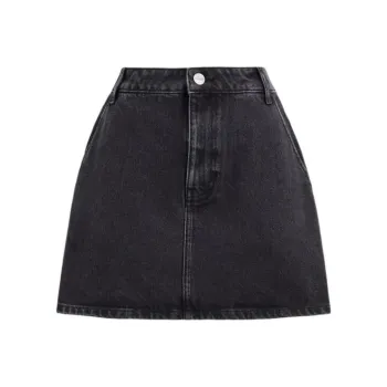 COACH Denim Short Skirts Women's Black