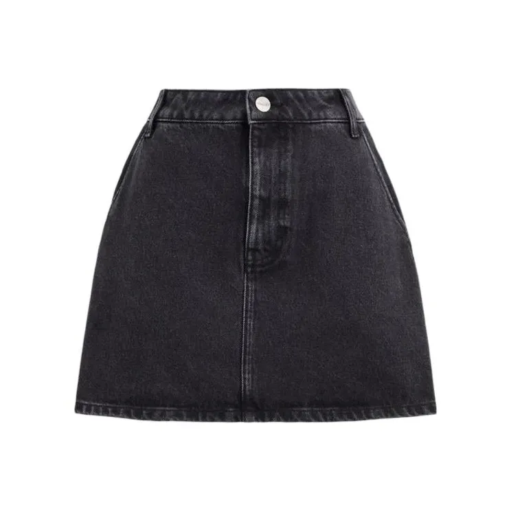 COACH Denim Short Skirts Women's Black-0