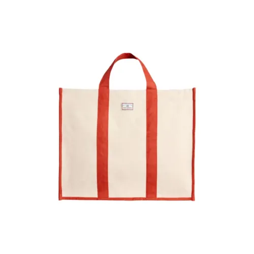 INES DE LA FRESSANGE Cotton Canvas Tote Bag, Shopping Bag, Shoulder Bag, Handbag Tubas Unisex Red