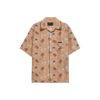 PRADA Shirts Men Brown