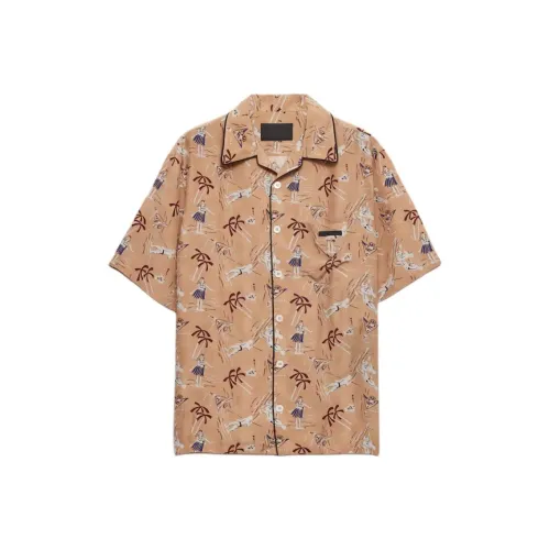 PRADA Shirts Men Brown