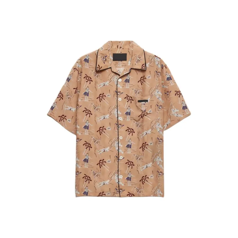 PRADA Shirts Men Brown-0
