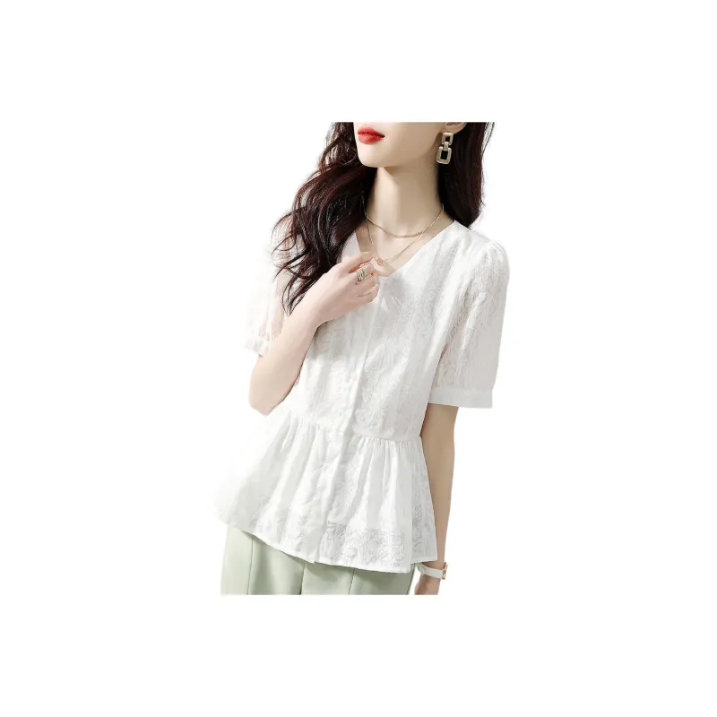 XIANSINIAO Shirts Women's White-0