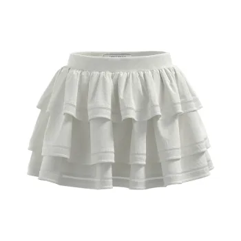 URBAN REVIVO Casual Short Skirts Women's Raw White