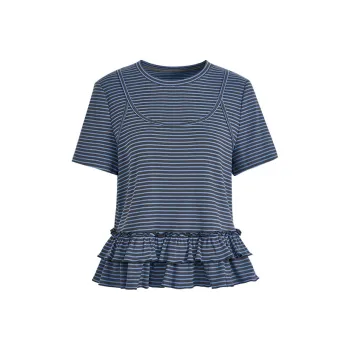 KUOSE T Shirts Women's Stripes
