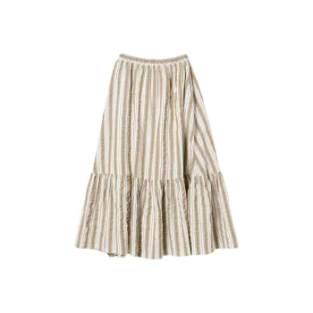 Beams Casual Long Skirt Women's Light Umber