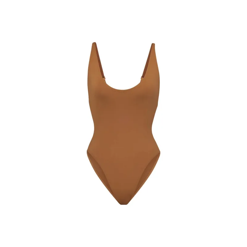 Skims Swim Cycle Suit Almond-0