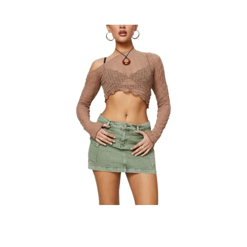 PRINCESS POLLY ZAKAI CARGO DENIM MINI SKIRT Denim Short Skirts Women's GREEN/Green