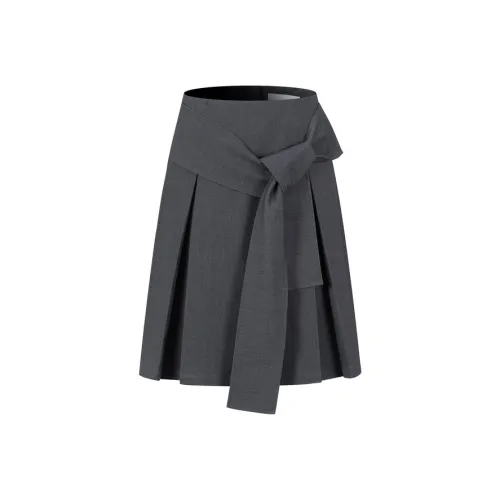 Three Quarters Casual Short Skirts Women's Dark Gray