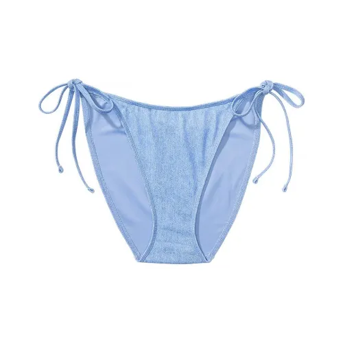 Victoria's Secret PINK STRING BIKINI BOTTOM / Swimming Shorts Women's Denim Blue