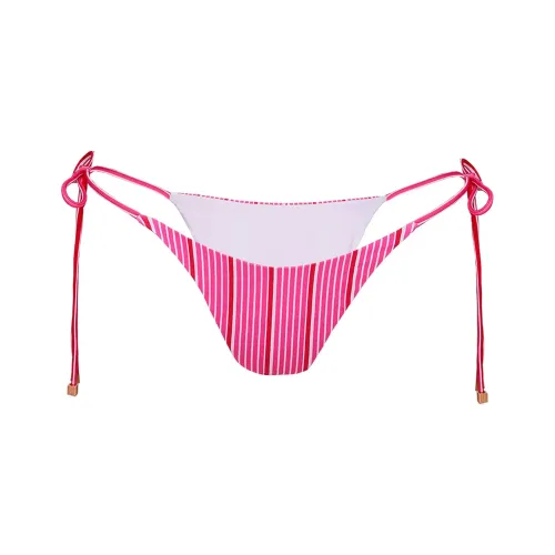 PRINCESS POLLY GLORA TIE SIDE BIKINI BOTTOM Swimming Shorts Women's Pink Stripe/Pink Stripes