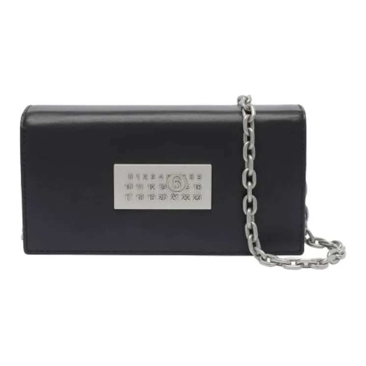 MM6 Maison Margiela Cow Leather Shoulder Bag Women's Black-0