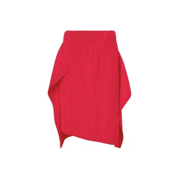 Homme Plissé Issey Miyake Casual Long Skirt Women's Red