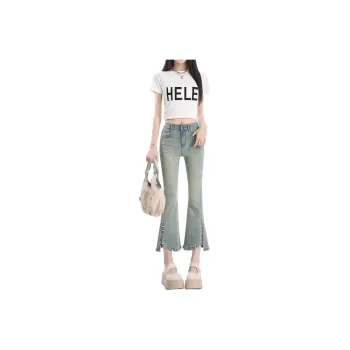 HELEH Jeans Women's Nostalgic Blue Ankle Length
