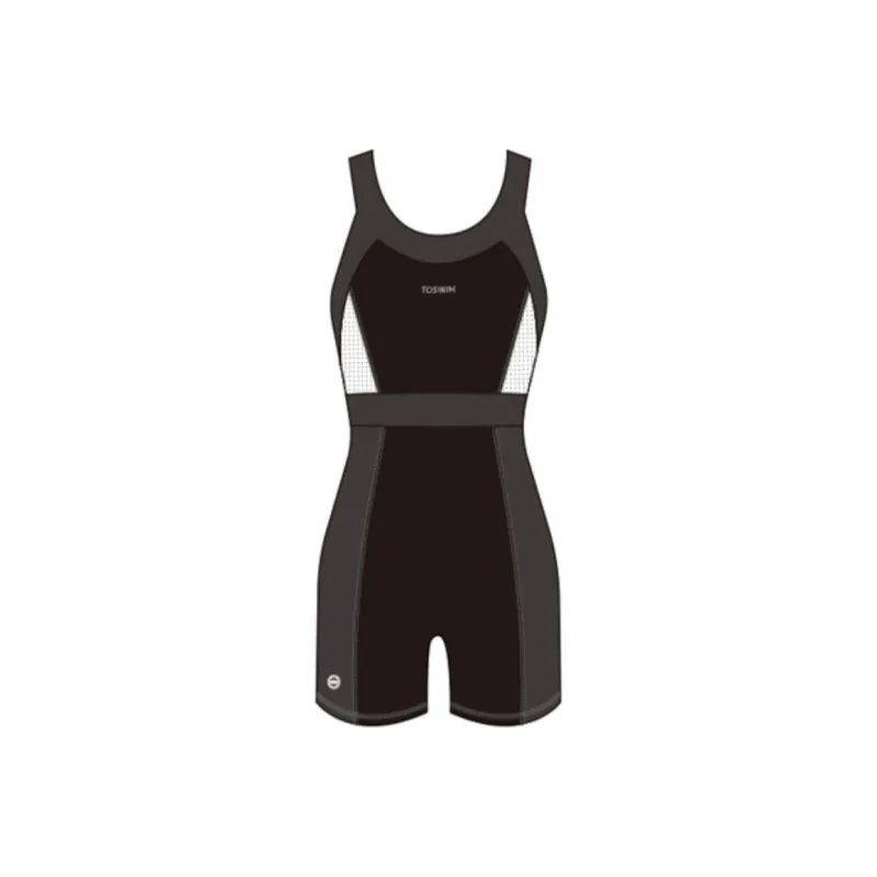 TOSWIM One piece Swimsuit Women's Black Gray-0