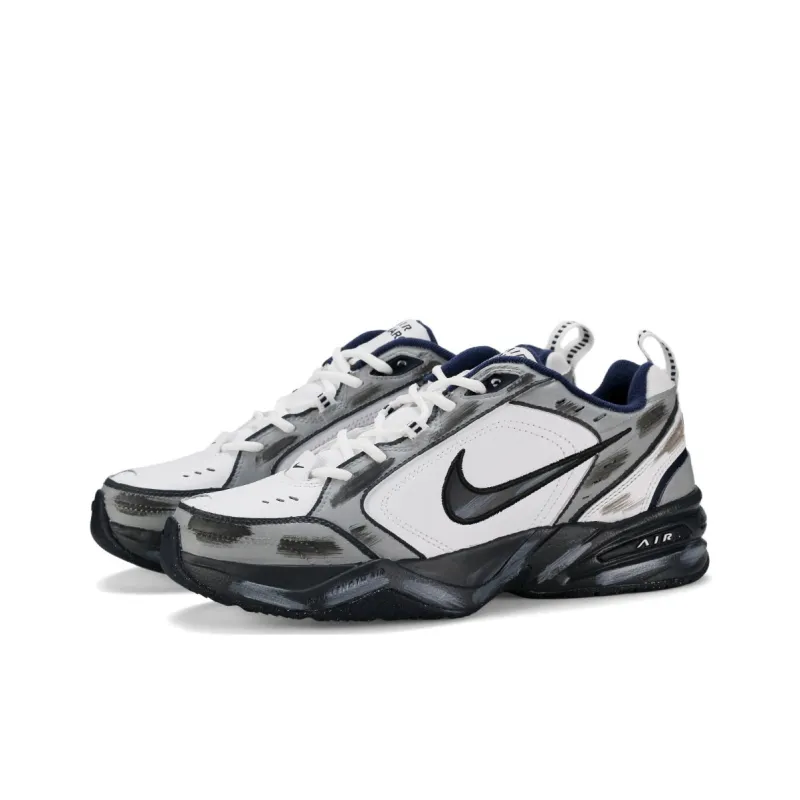 Nike Air Monarch 4 Galaxy Silver Wing Slip Resistant Low Top Chunky Sneakers Black Gray Unisex-2