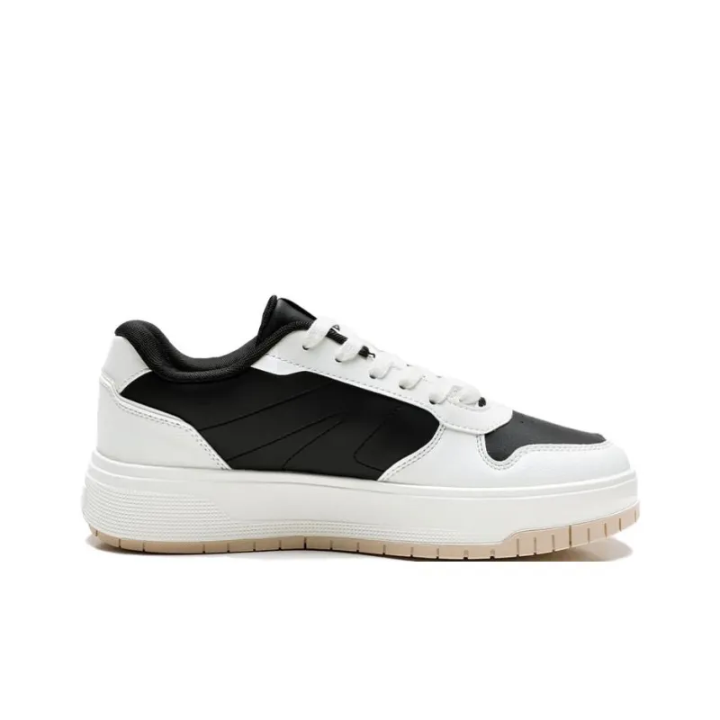 QIAODAN Dry Anti Slip Wear Resistant Low Top Skateboard Shoes Men's White Black-1