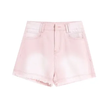 PZHK Denim Shorts Women's Pink