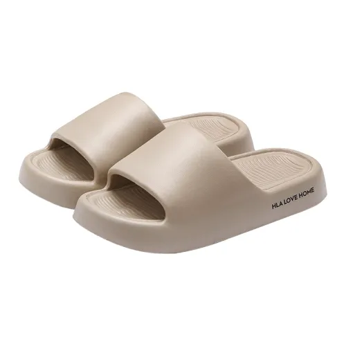 HLA Summer Men's Soft And Springy EVA Platform Slip Resistant Slippers, Indoor Hidden Wedge Home Slippers