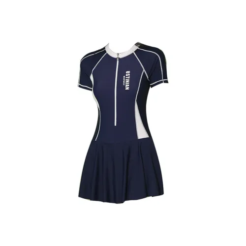 Hao Zhilang One Piece Swimsuits Women's Navy Blue