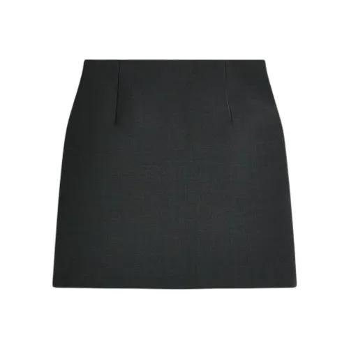 SCANLAN THEODORE SS25 Soft Mini Skirt Casual Short Skirts Women's CHARCOAL/Charcoal Gray